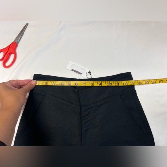 Catherinegee NWT Silk Linen Blend Culotes in Black Size 0 - Picture 9 of 11